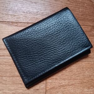 Amity Men's Textured Black Genuine Leather Trifold Wallet With Key Holders